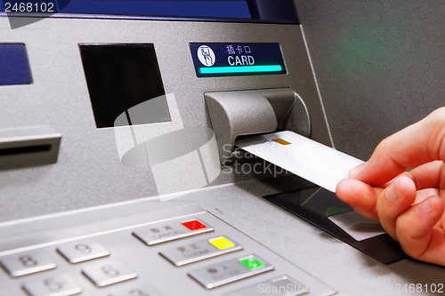 Image of insert card in a ATM machine