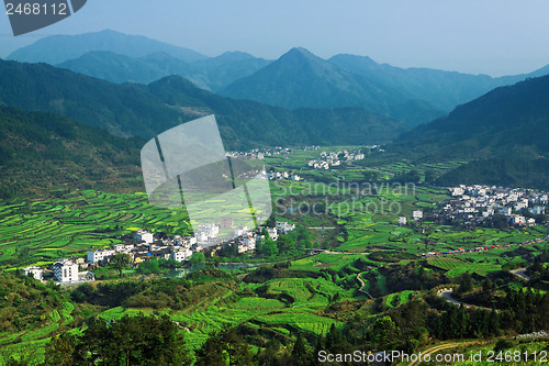 Image of Rural landscape in wuyuan county, jiangxi province, china. 