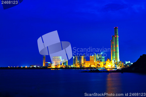 Image of power station at night