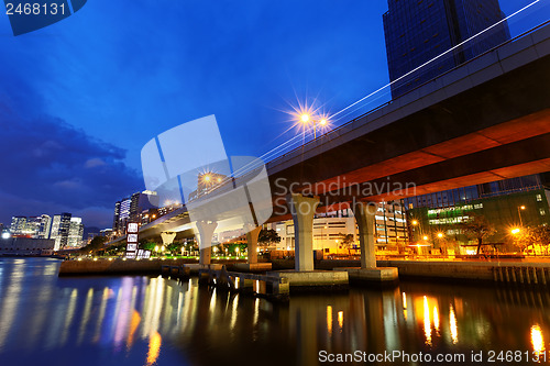 Image of downtown city night