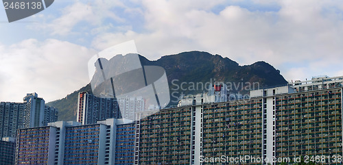 Image of Hong Kong Housing landscape under Lion Rock 