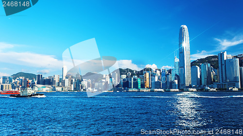 Image of Hong Kong crowded building at day