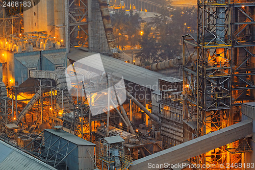 Image of Close-up of industrial pipelines of an oil-refinery plant