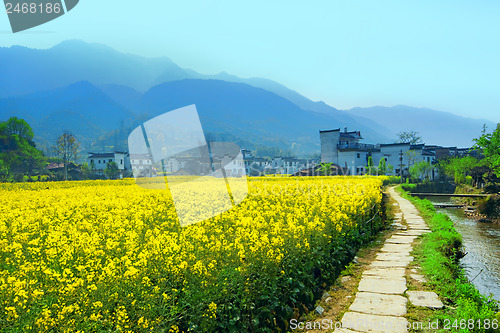 Image of Rural landscape in wuyuan county, jiangxi province, china. 