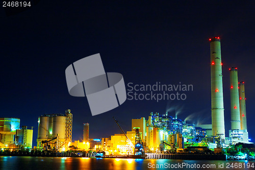 Image of power station at night