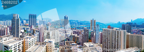 Image of Hong Kong crowded building at day