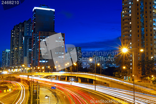 Image of downtown skyline at night