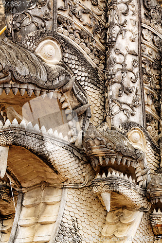 Image of dragon sculpture in Thailand temple