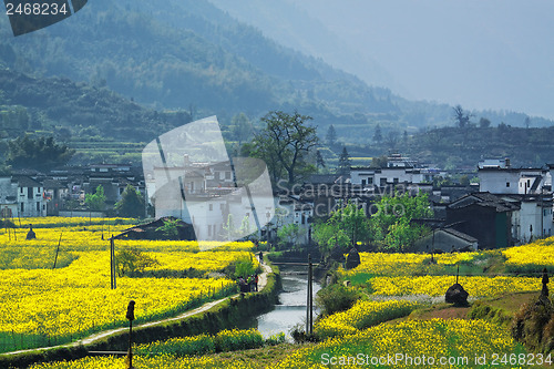 Image of Rural landscape in wuyuan county, jiangxi province, china. 