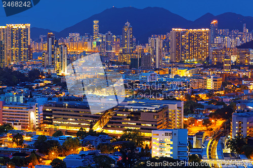 Image of View of Downtown Kowloon Hongkong from the Beacon Hill.