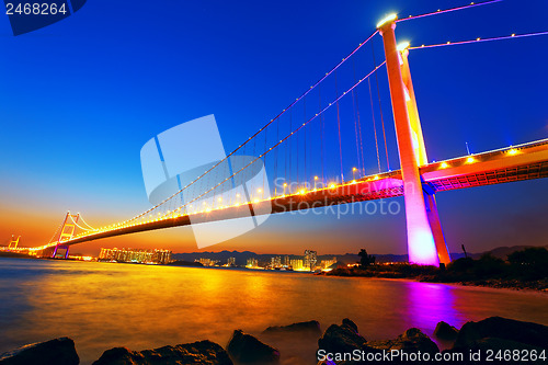 Image of Sunset at Tsing Ma Bridge 