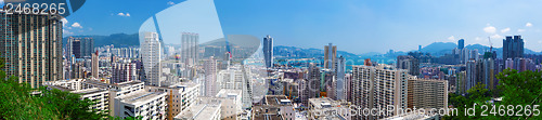 Image of Hong Kong crowded building at day