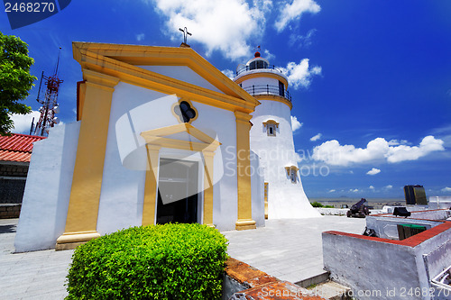 Image of macau famous landmark, lighthouse