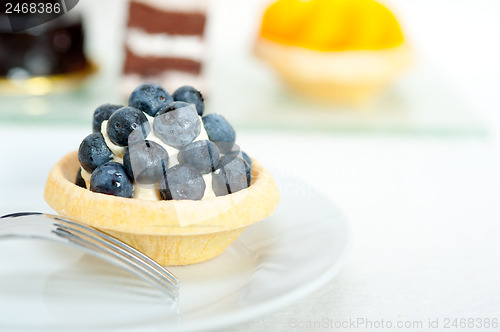 Image of blueberry cream cupcake