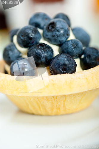 Image of blueberry cream cupcake