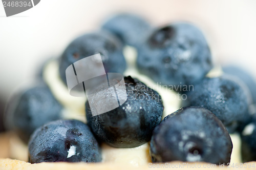 Image of blueberry cream cupcake