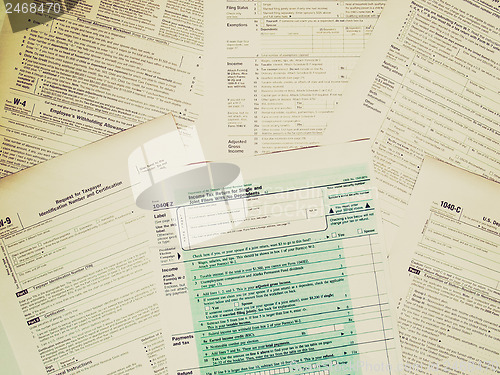 Image of Retro look Tax forms