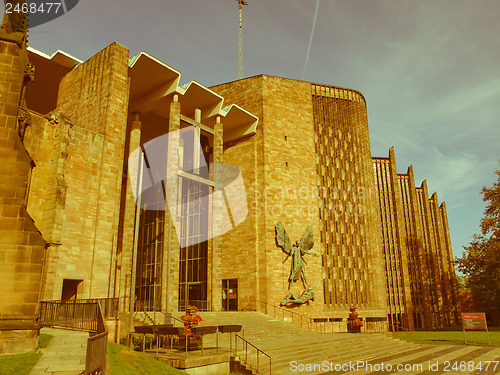 Image of Retro looking Coventry Cathedral