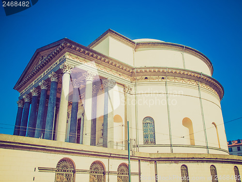 Image of Retro look Gran Madre church Turin