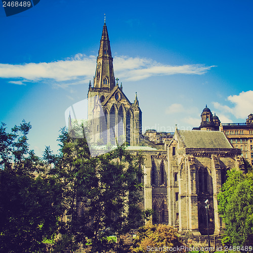 Image of Retro looking Glasgow cathedral