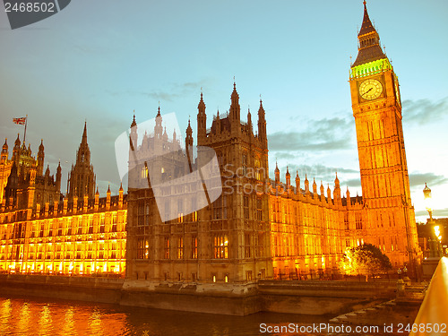 Image of Retro looking Houses of Parliament