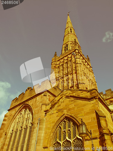 Image of Retro looking Holy Trinity Church, Coventry