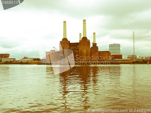 Image of Retro looking Battersea Powerstation London