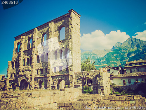 Image of Retro look Roman Theatre Aosta