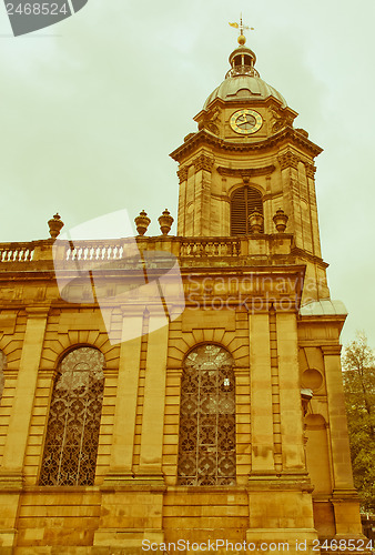 Image of Retro looking St Philip Cathedral, Birmingham