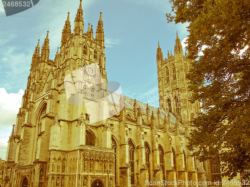 Image of Retro looking Canterbury Cathedral