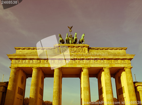 Image of Retro looking Brandenburger Tor, Berlin