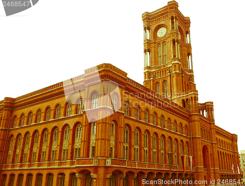 Image of Retro looking Rotes Rathaus, Berlin