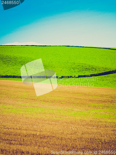 Image of Vintage looking Cardross hill panorama