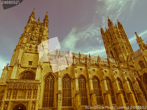 Image of Retro looking Canterbury Cathedral