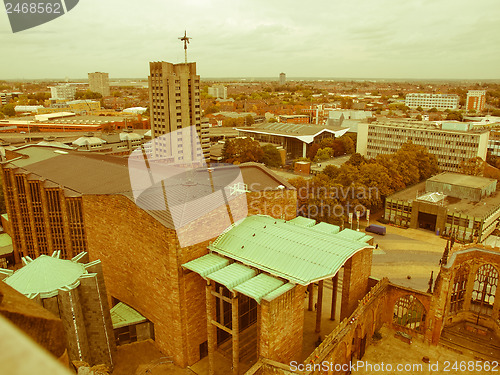 Image of Retro looking Coventry Cathedral