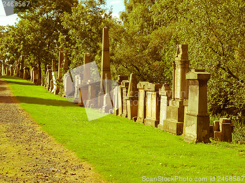 Image of Retro look Glasgow necropolis