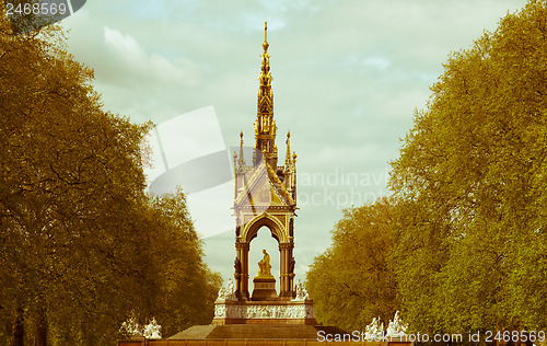 Image of Retro looking Albert Memorial, London