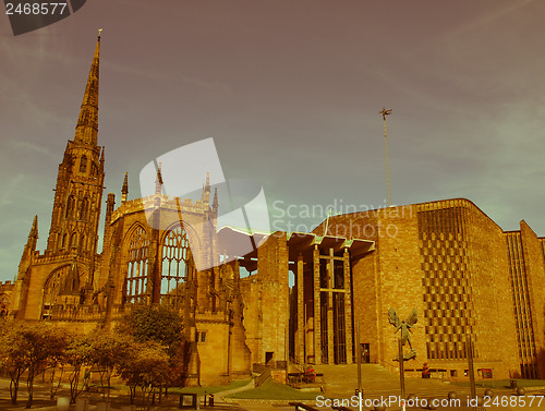 Image of Retro looking Coventry Cathedral