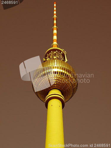 Image of Retro looking Berlin Fernsehturm