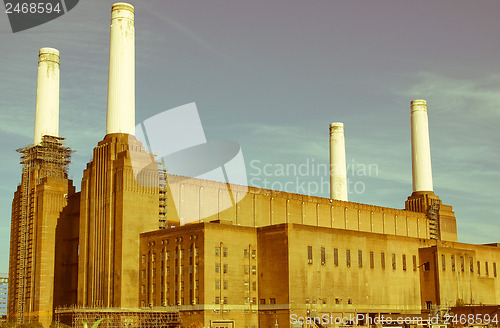 Image of Retro looking Battersea Powerstation London