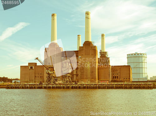 Image of Retro looking Battersea Powerstation London