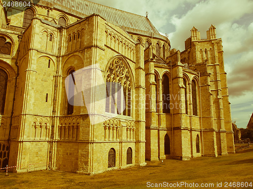 Image of Retro looking Canterbury Cathedral