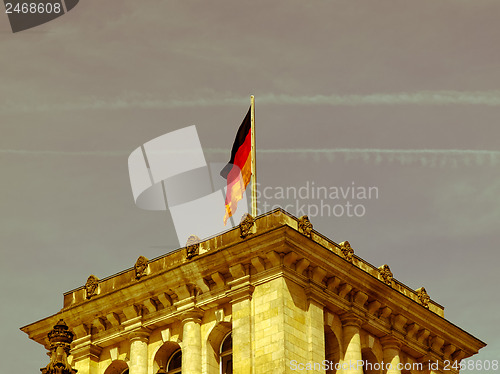 Image of Retro looking Berlin Reichstag