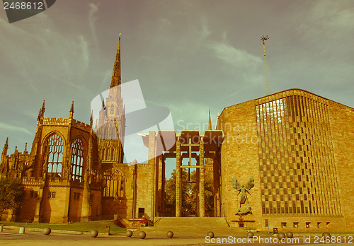 Image of Retro looking Coventry Cathedral