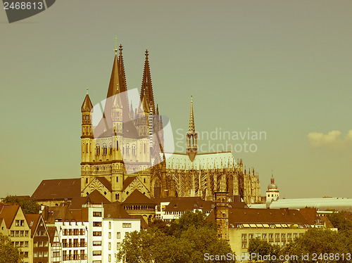 Image of Retro looking Koeln panorama