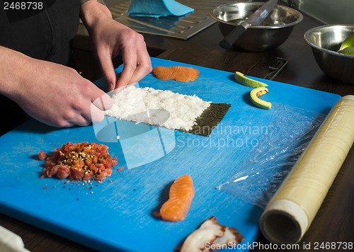 Image of Sushi in sushi bar