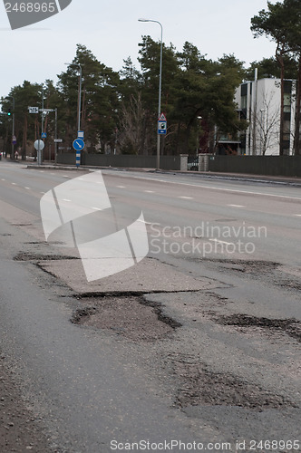 Image of Potholes on the road