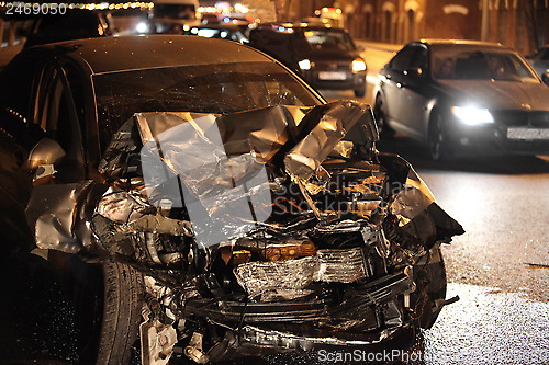 Image of accident at night