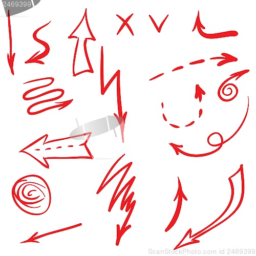 Image of set of red arrows