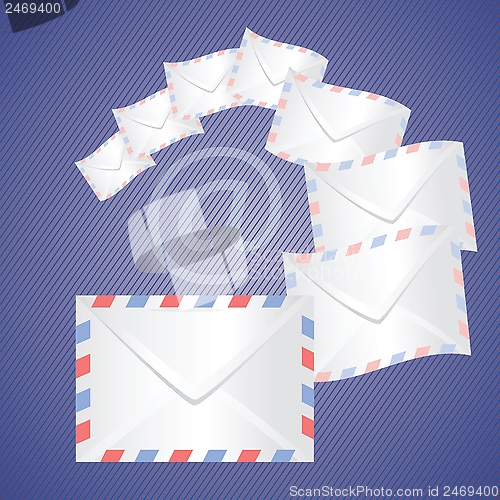 Image of White detailed envelopes